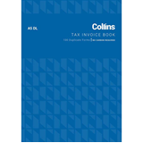 Collins Tax Invoice Book A5DL Duplicate, Carbonless, 210mm x 148mm, 100 Duplicate Sets